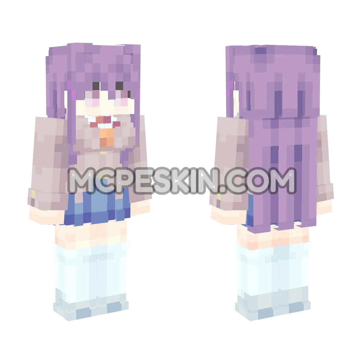 DDLC: Yuri  4D Minecraft Bedrock skin