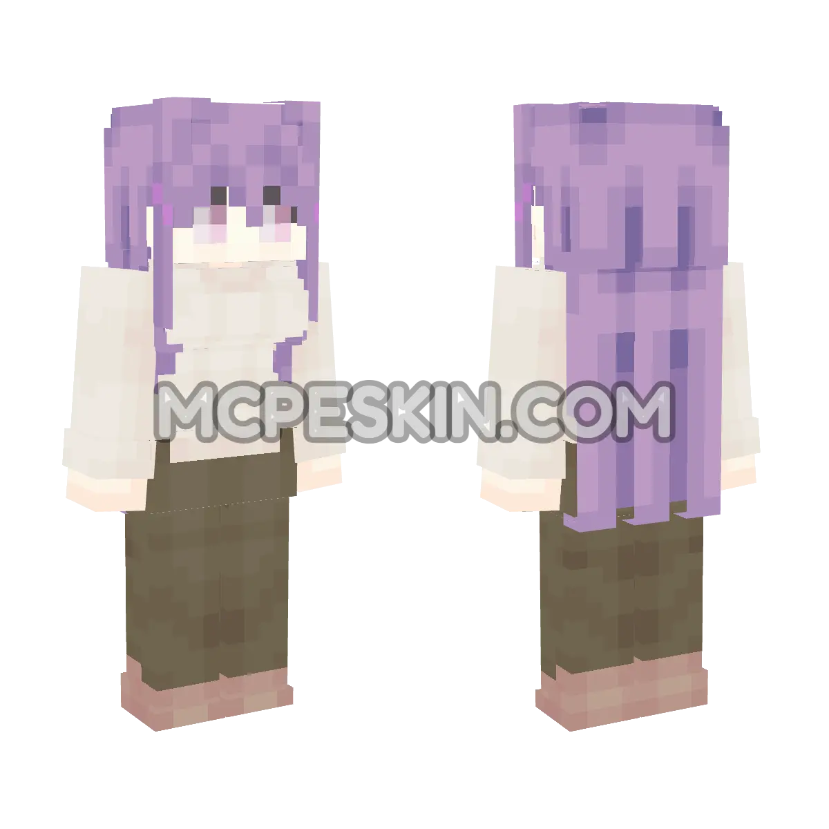 DDLC: Yuri (casual)  4D Minecraft Bedrock skin