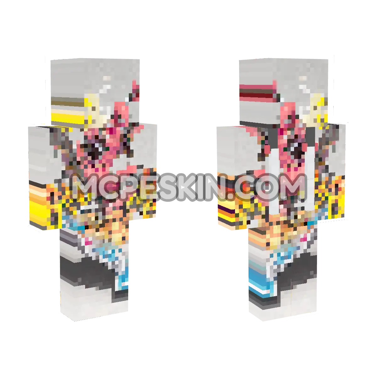 Deadpool 12 4D Minecraft Bedrock skin