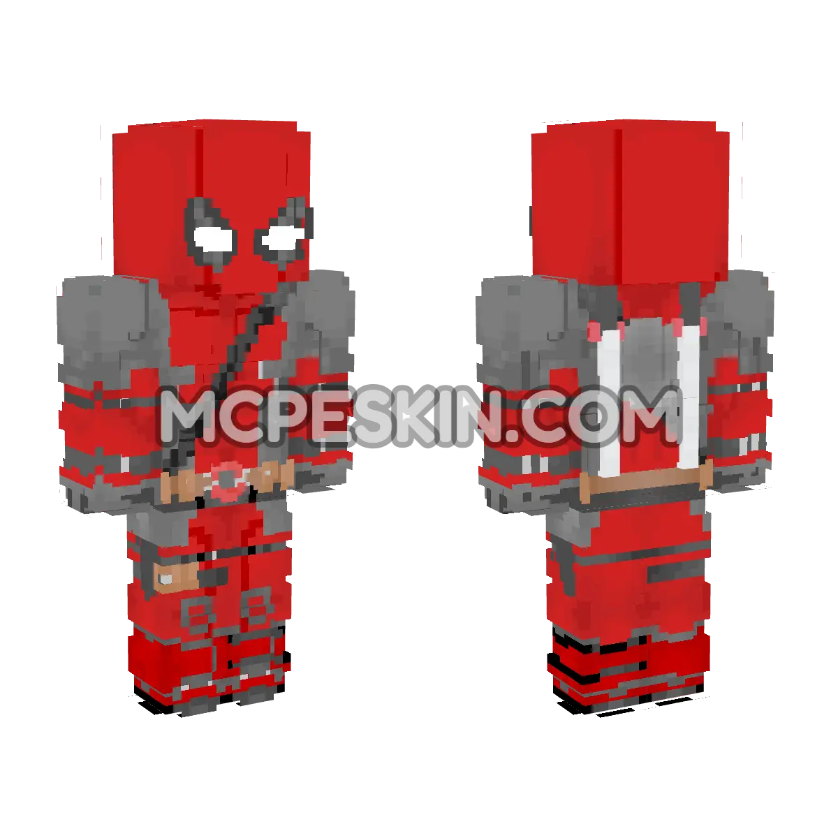 Deadpool 13 4D Minecraft Bedrock skin
