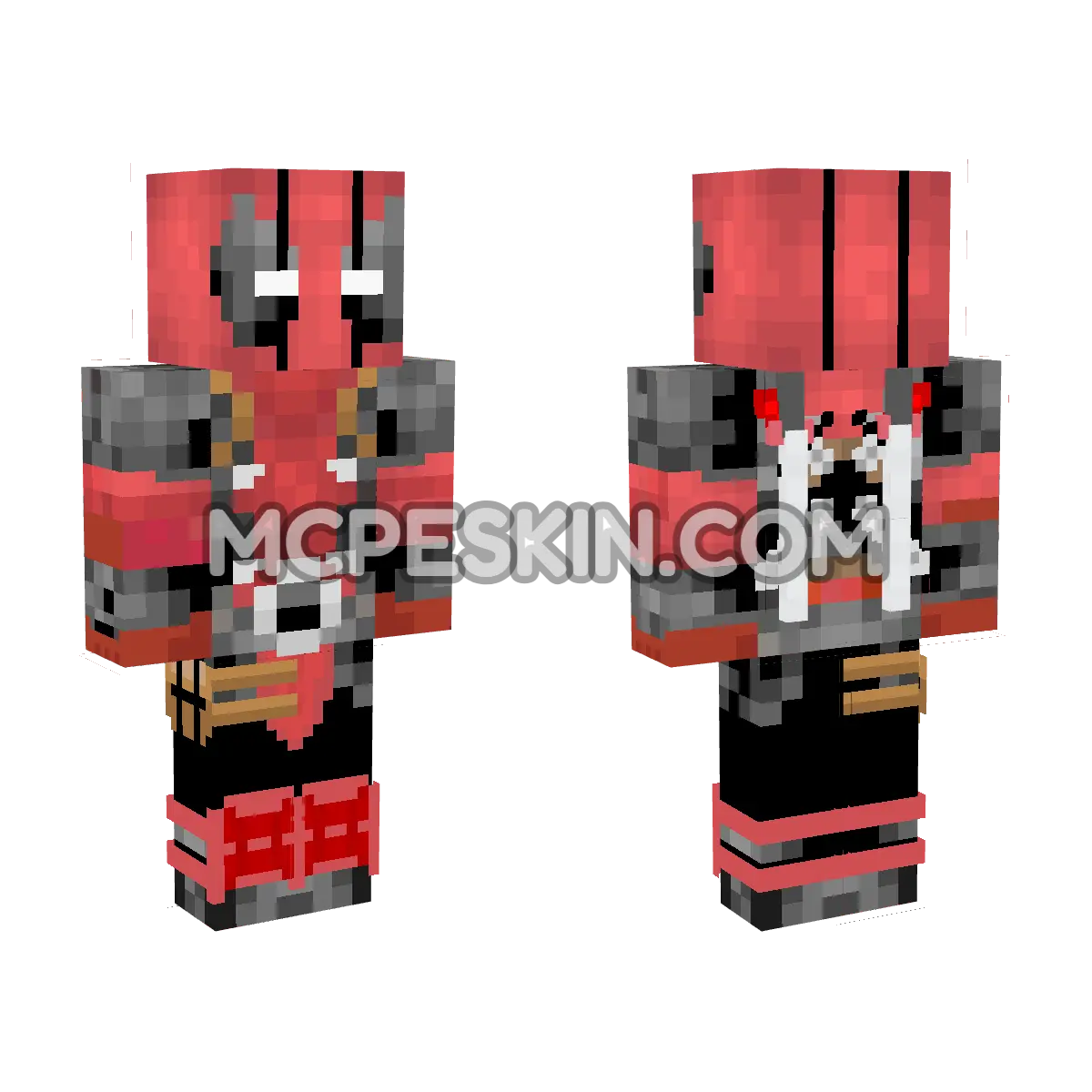 Deadpool 15 4D Minecraft Bedrock skin
