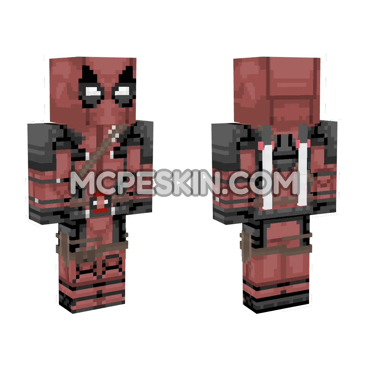 Deadpool 17 4D Minecraft Bedrock skin