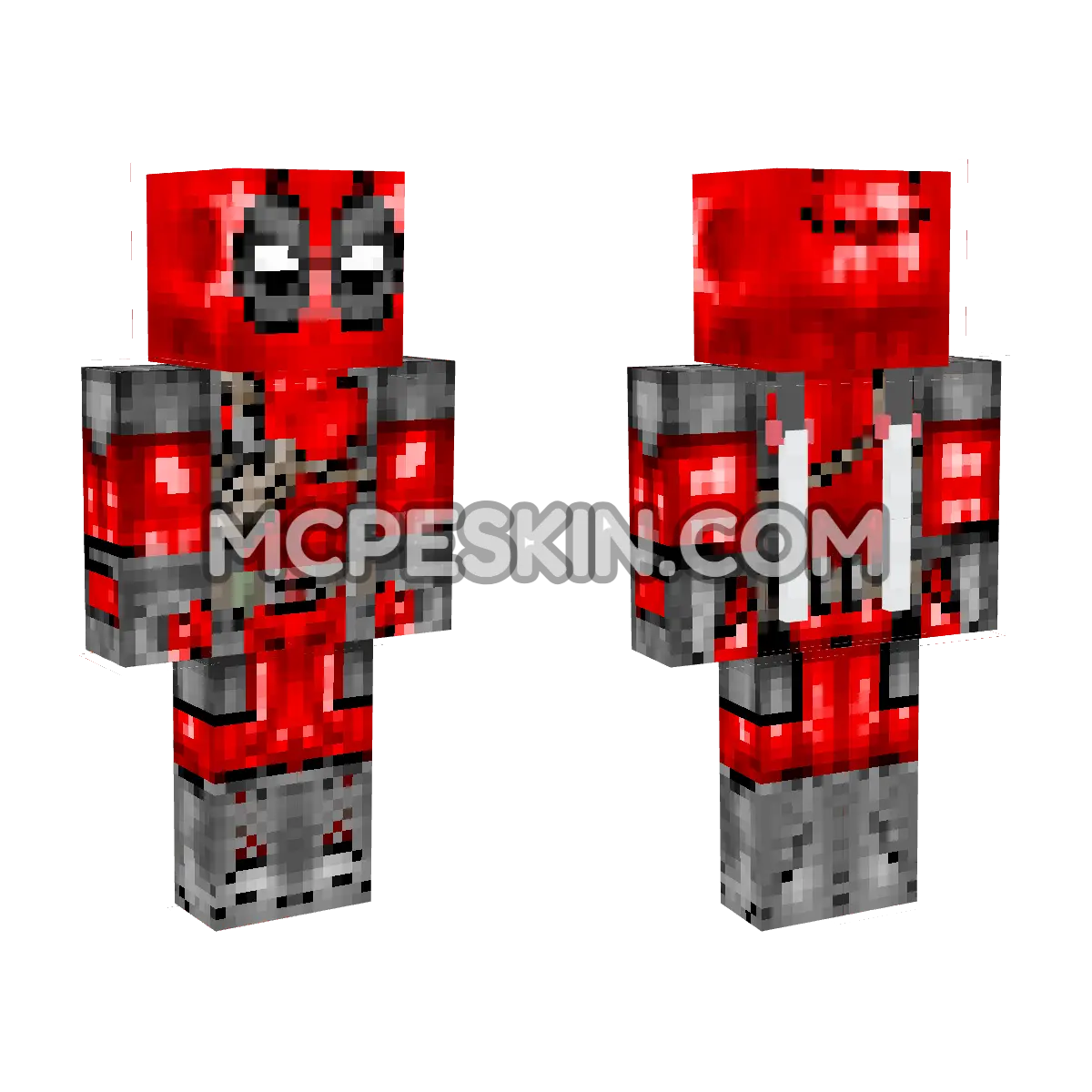 Deadpool 19 4D Minecraft Bedrock skin