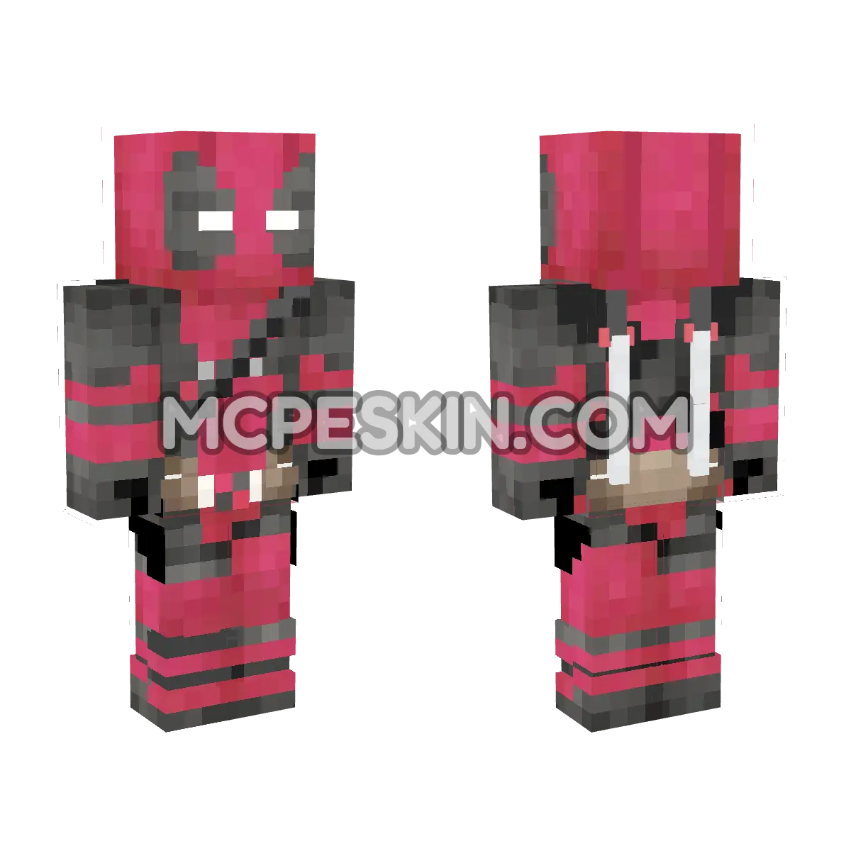 Deadpool 21 4D Minecraft Bedrock skin