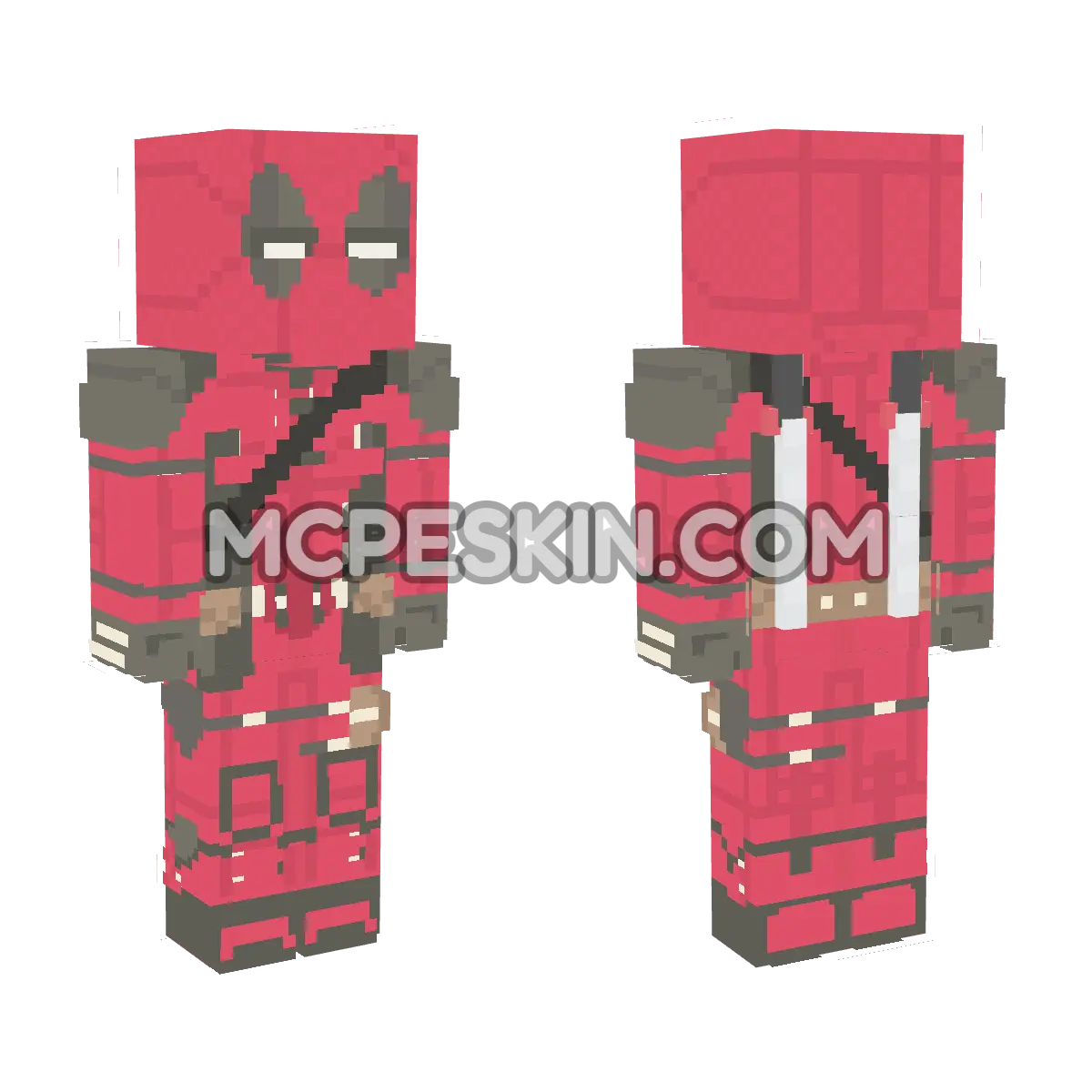 Deadpool 24 4D Minecraft Bedrock skin