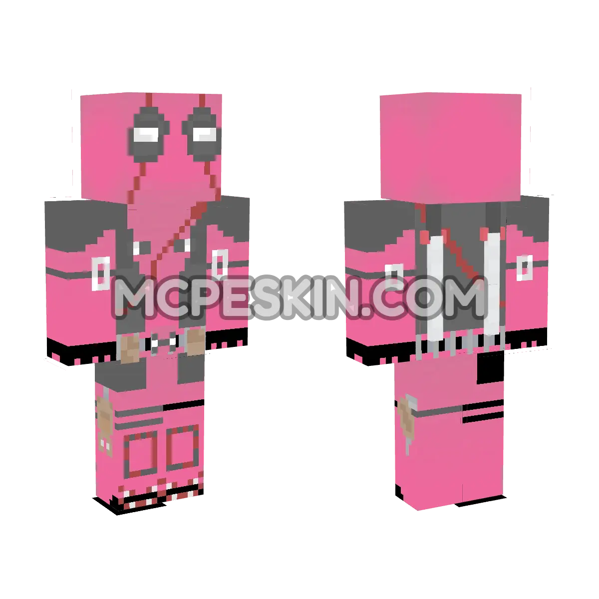 Deadpool 25 4D Minecraft Bedrock skin