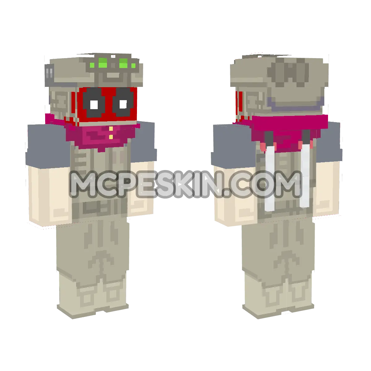 Deadpool 28 4D Minecraft Bedrock skin