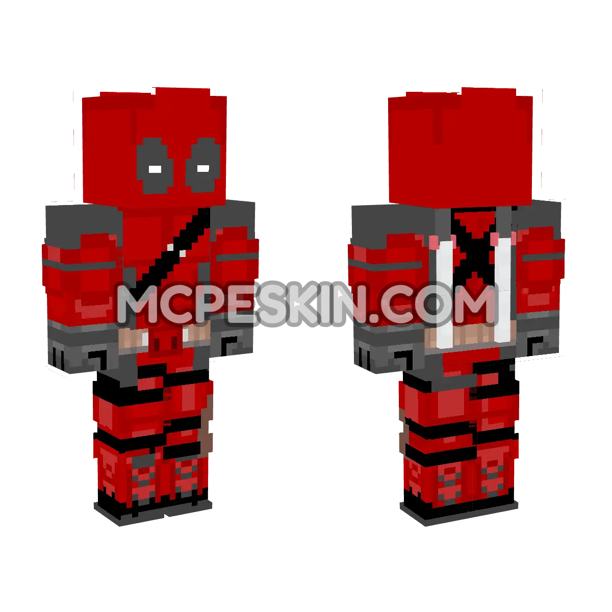 Deadpool 30 4D Minecraft Bedrock skin