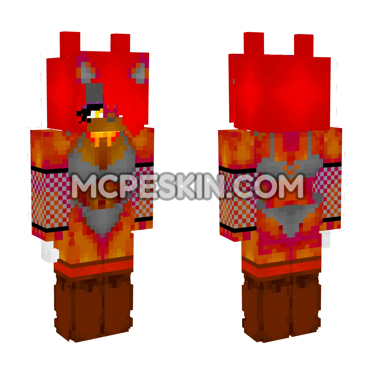 Demon Foxy 4D Minecraft Bedrock skin
