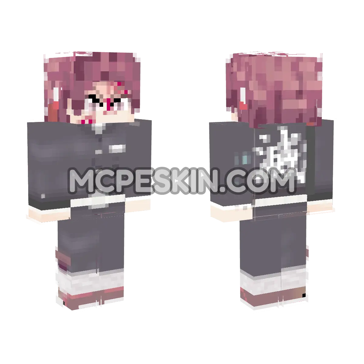 Demon Tanjiro 4D Minecraft Bedrock skin