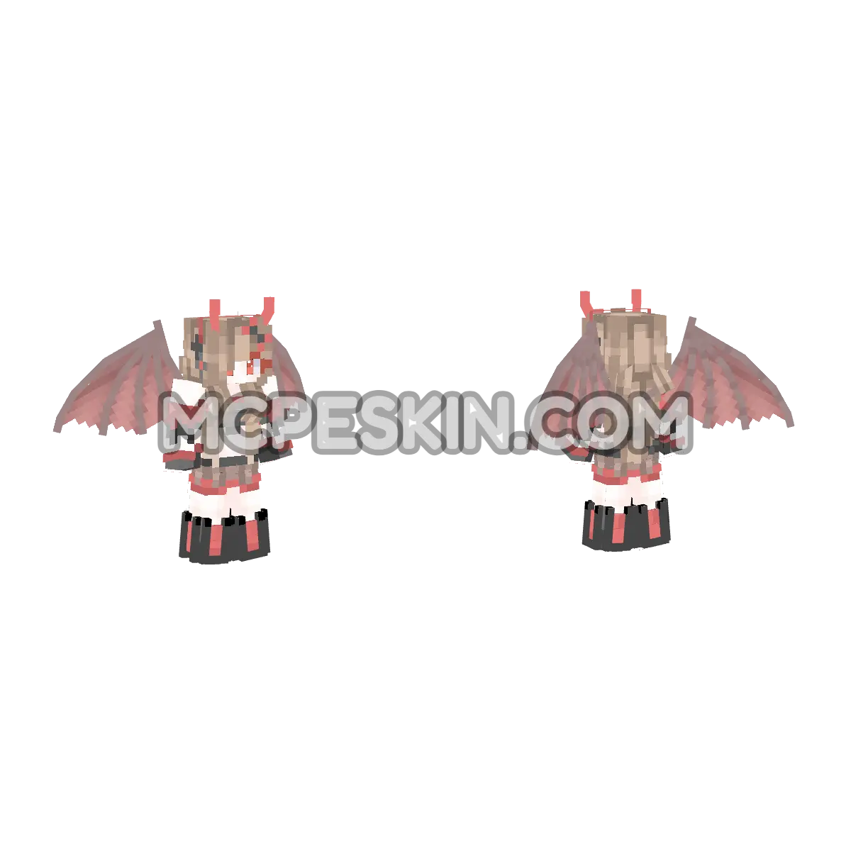 Demongirl 4D Minecraft Bedrock skin