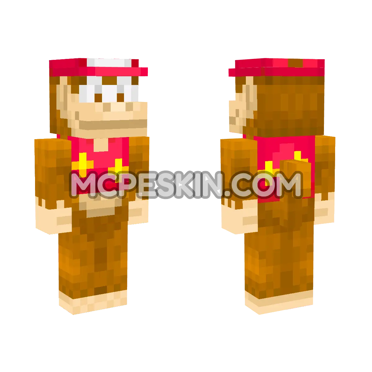 Diddy Kong 4D Minecraft Bedrock skin