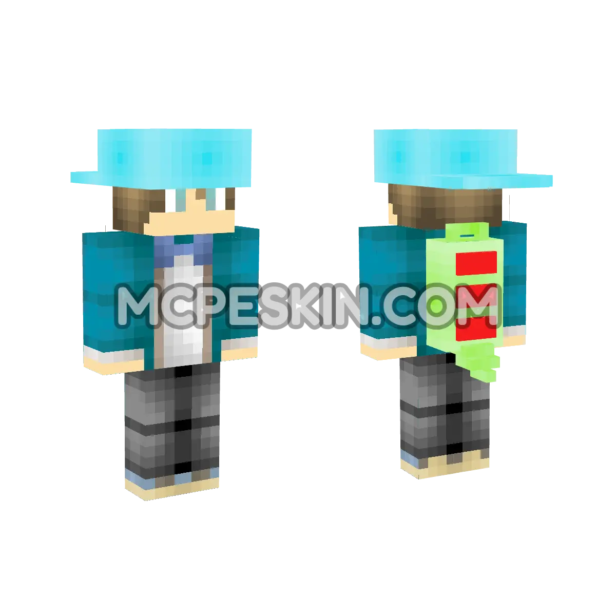 Dino backpack 4D Minecraft Bedrock skin