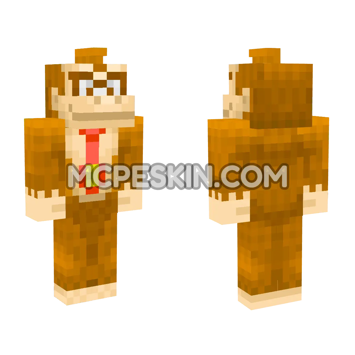 Donkey Kong 4D Minecraft Bedrock skin