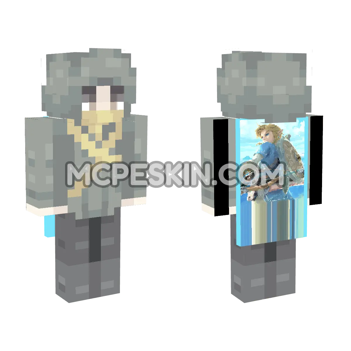 Drip Outfit with Link Cape 4D Minecraft Bedrock skin