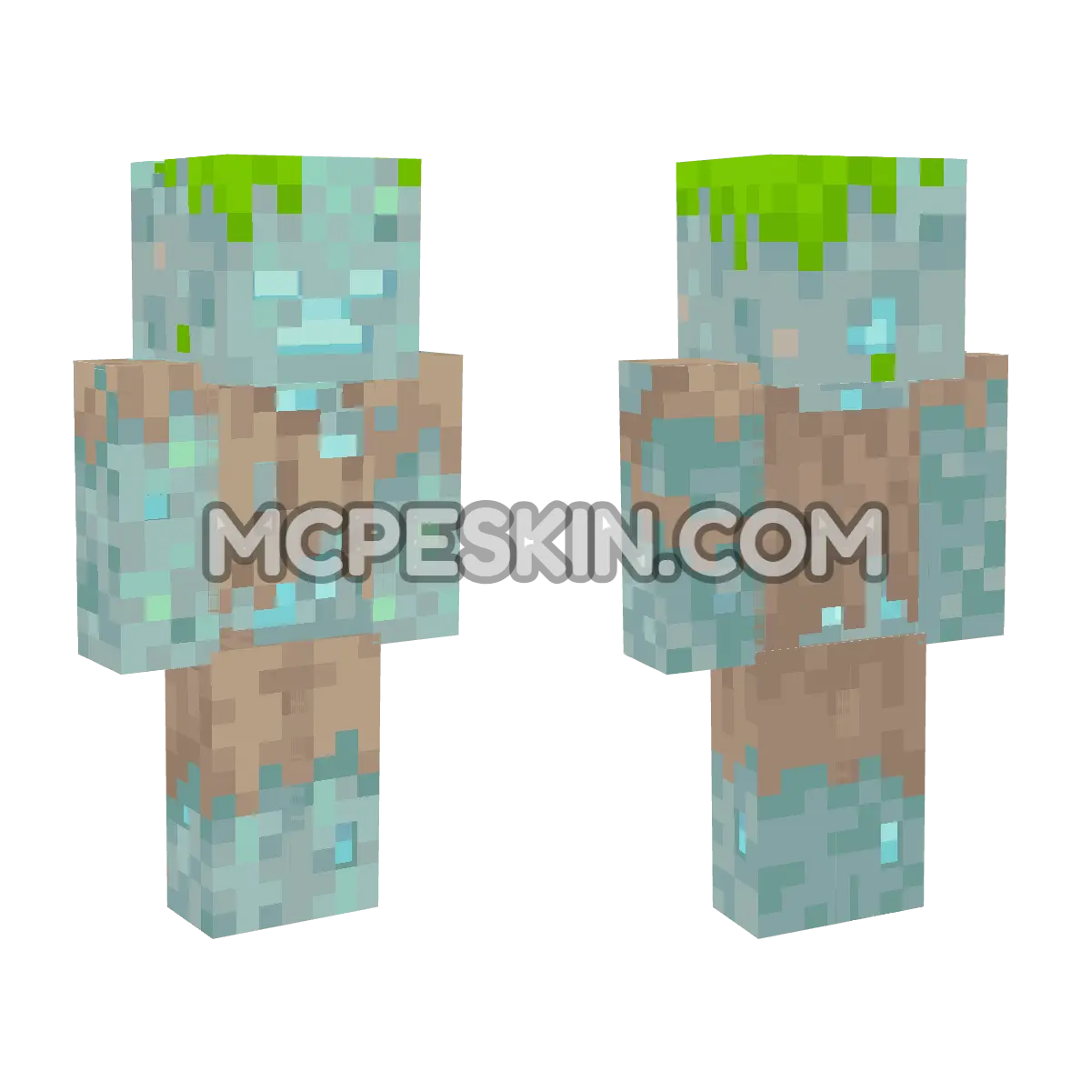 Drowned 4D Minecraft Bedrock skin