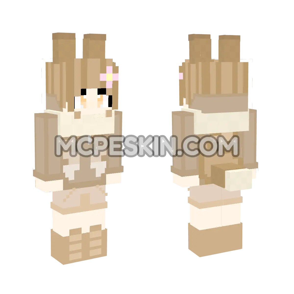 Eevee Girl 2 4D Minecraft Bedrock skin
