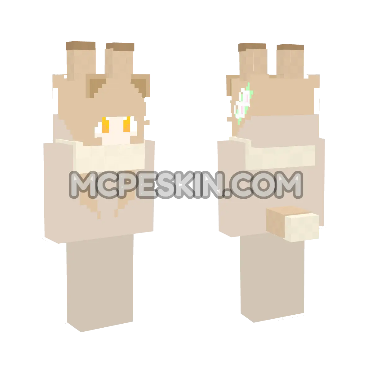 Eevee Girl 4D Minecraft Bedrock skin