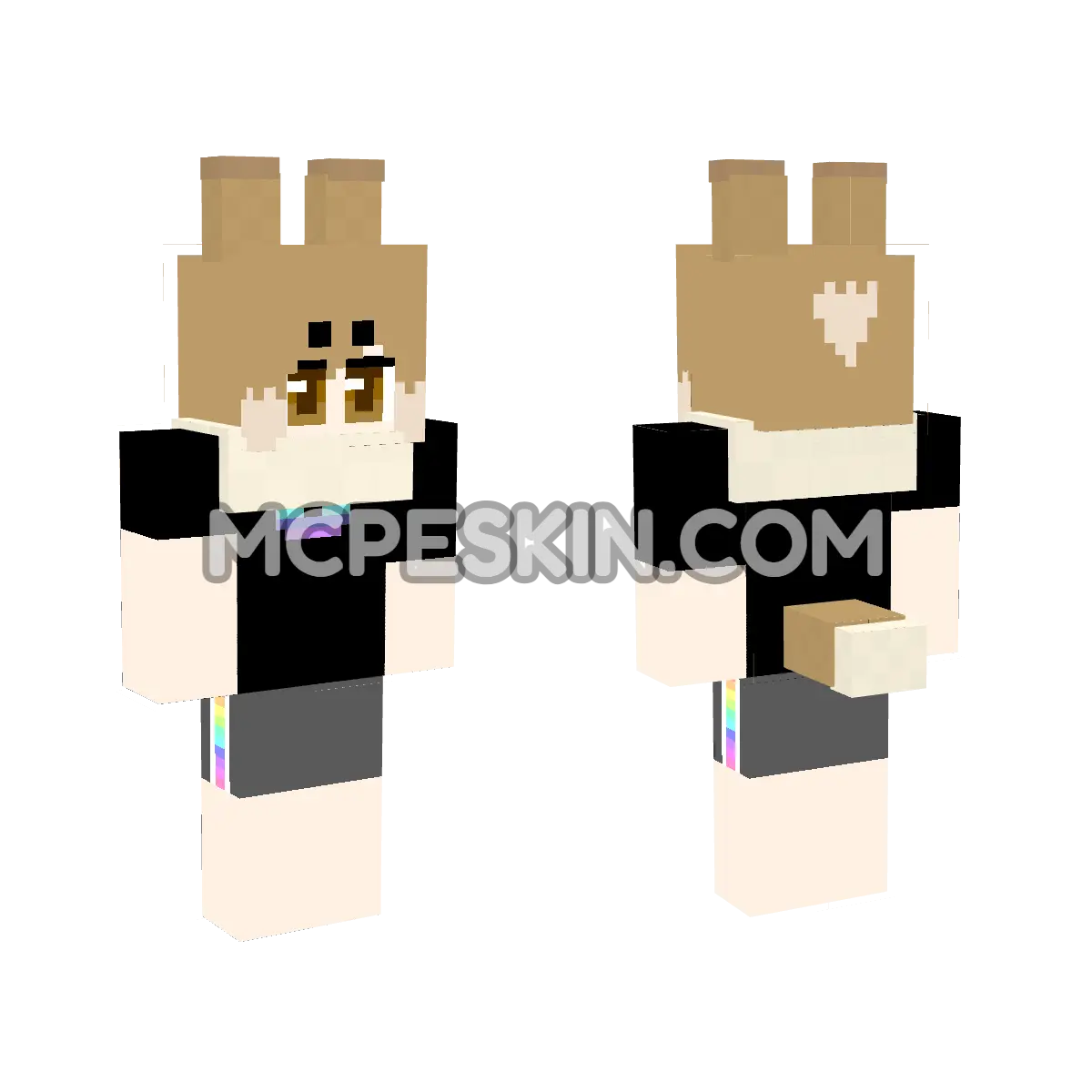 Eevee Male 4D Minecraft Bedrock skin