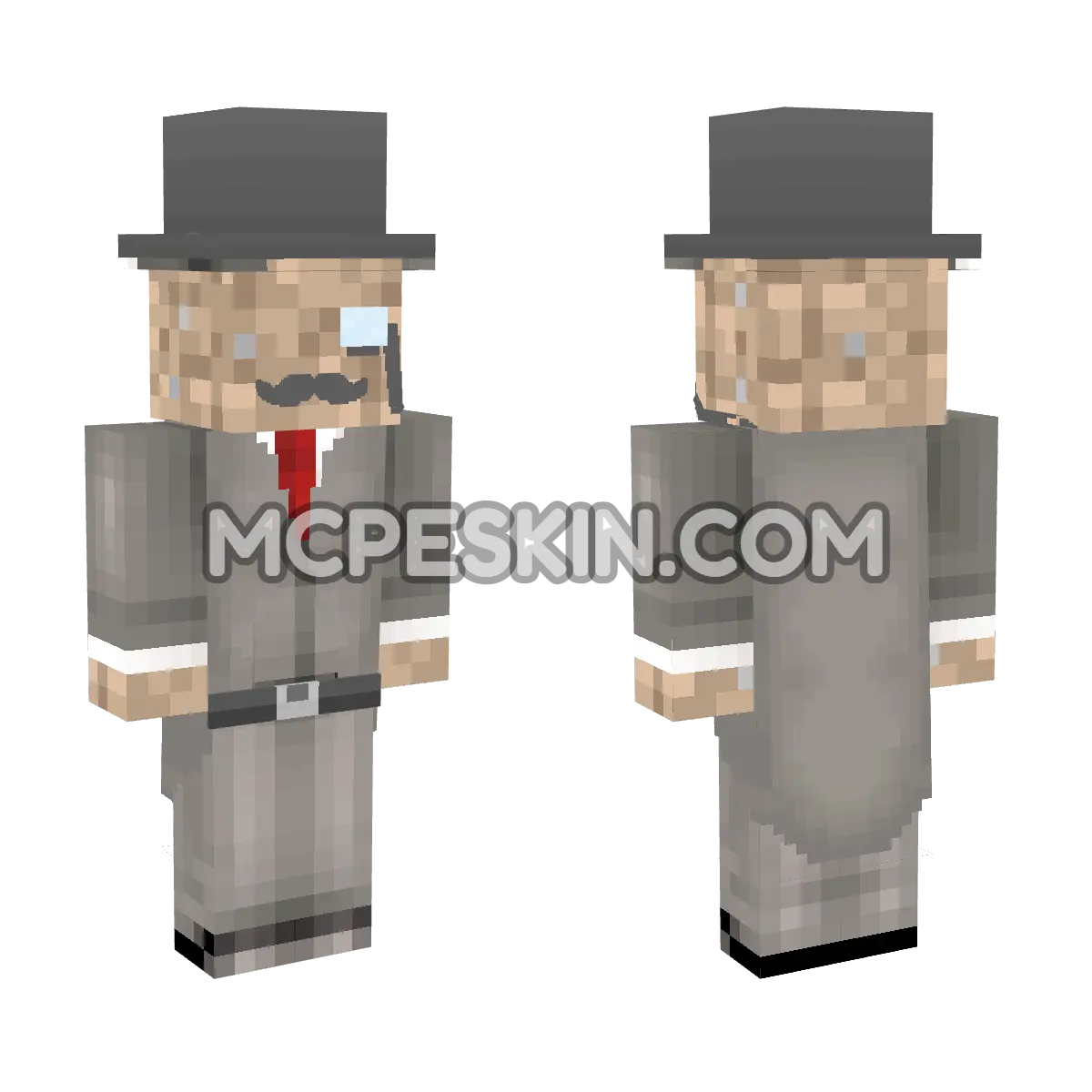 Elegant Dirt 4D Minecraft Bedrock skin