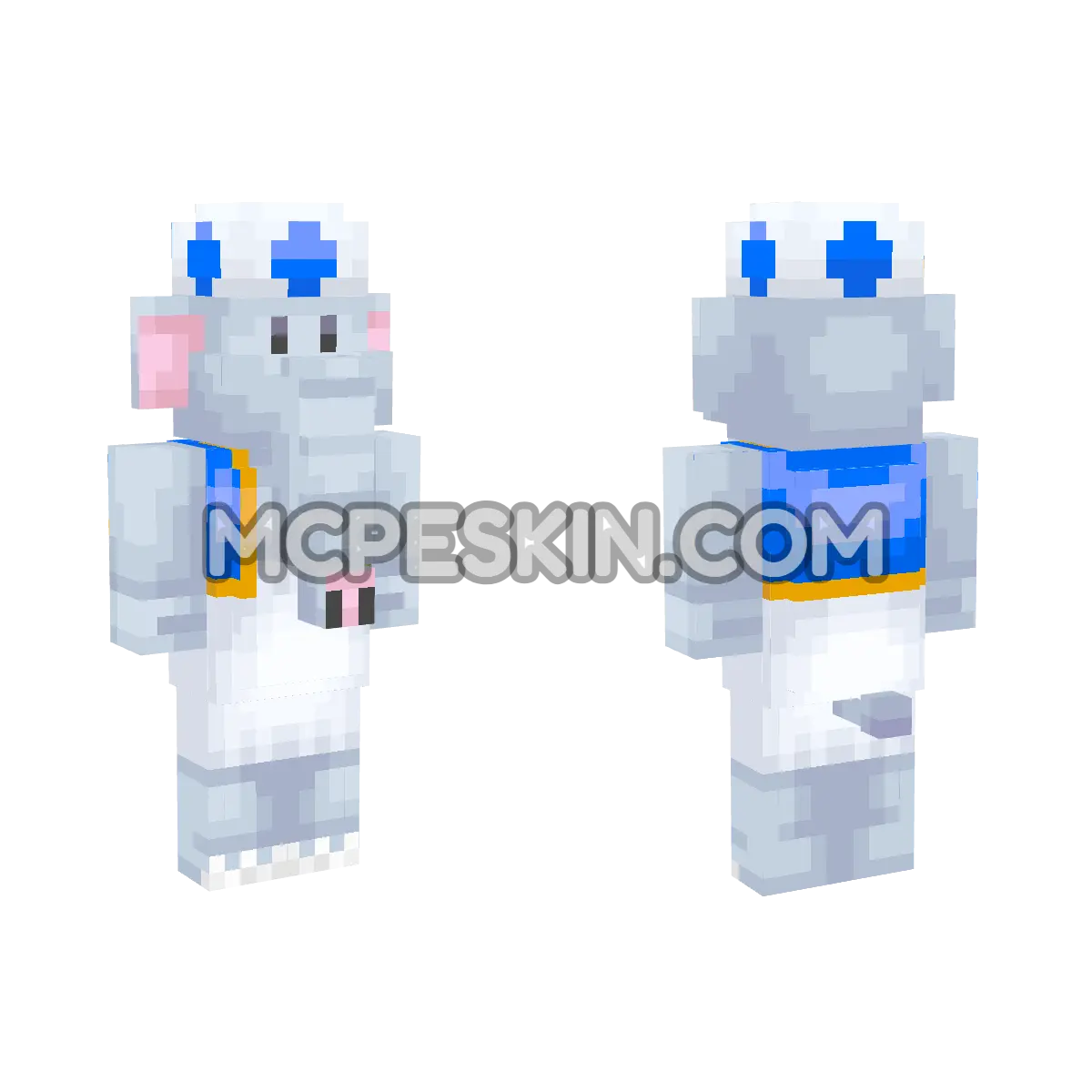 Elephant Blue Toad 4D Minecraft Bedrock skin