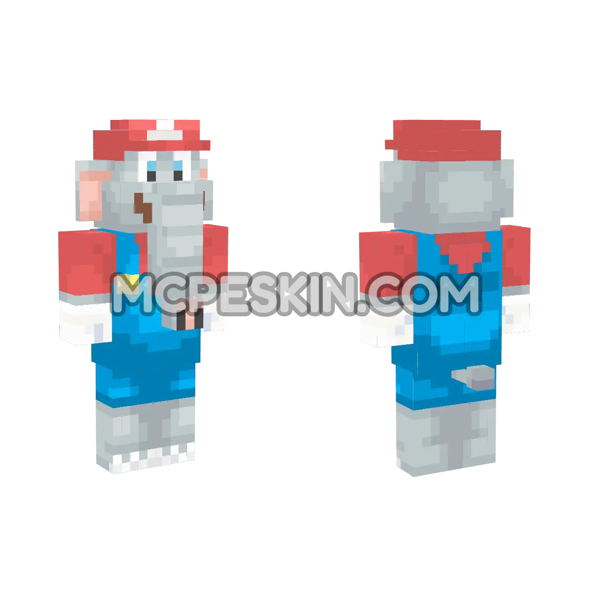 Elephant Mario 4D Minecraft Bedrock skin