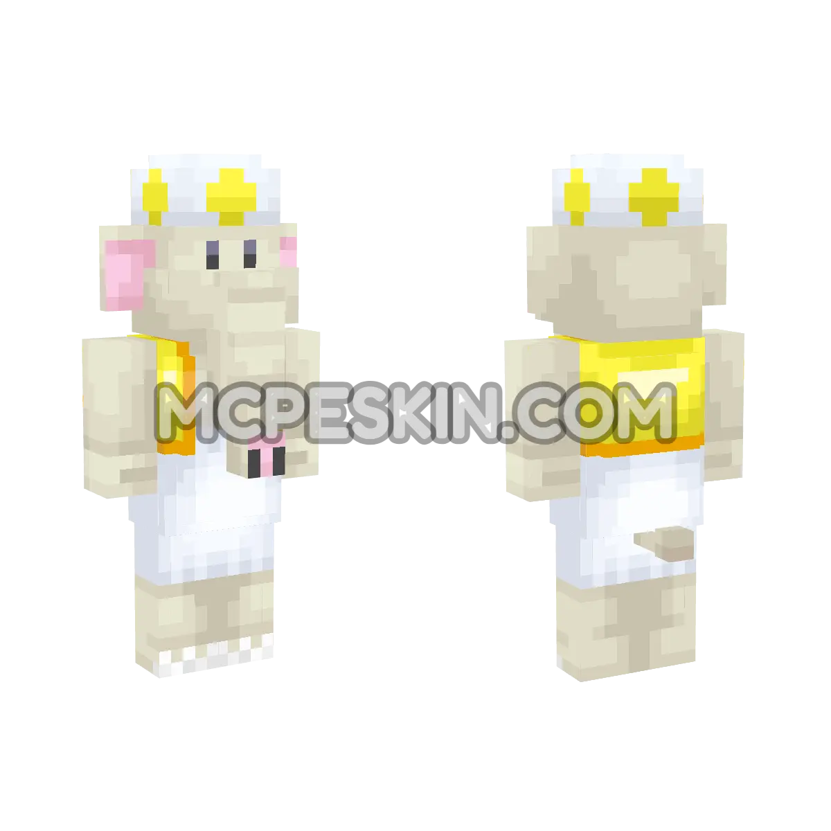 Elephant Yellow Toad 4D Minecraft Bedrock skin