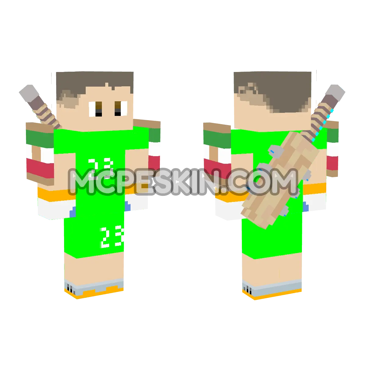 Emiliano Martinez Goalkeeper with Feather Headdress 4D Minecraft Bedrock skin