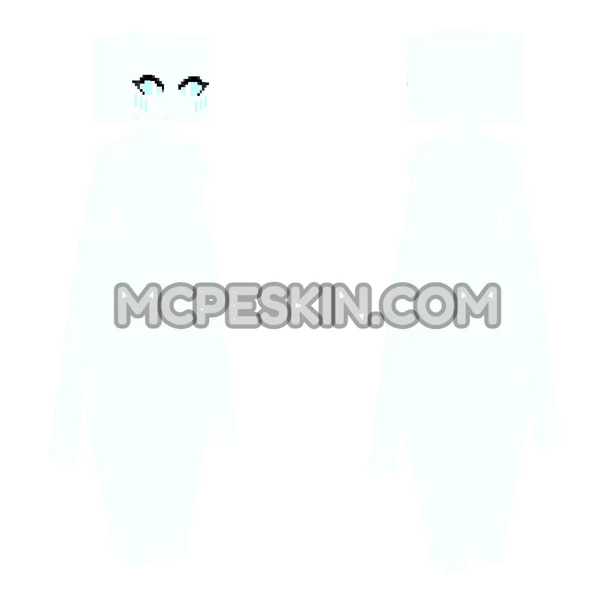 Ender THICC White 4D Minecraft Bedrock skin
