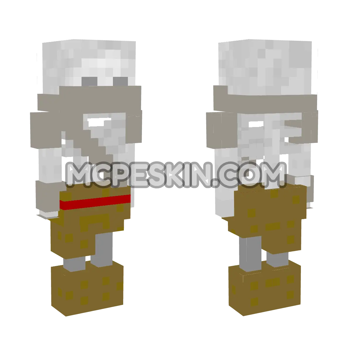 Esqueleto de Huida By DFF 4D Minecraft Bedrock skin