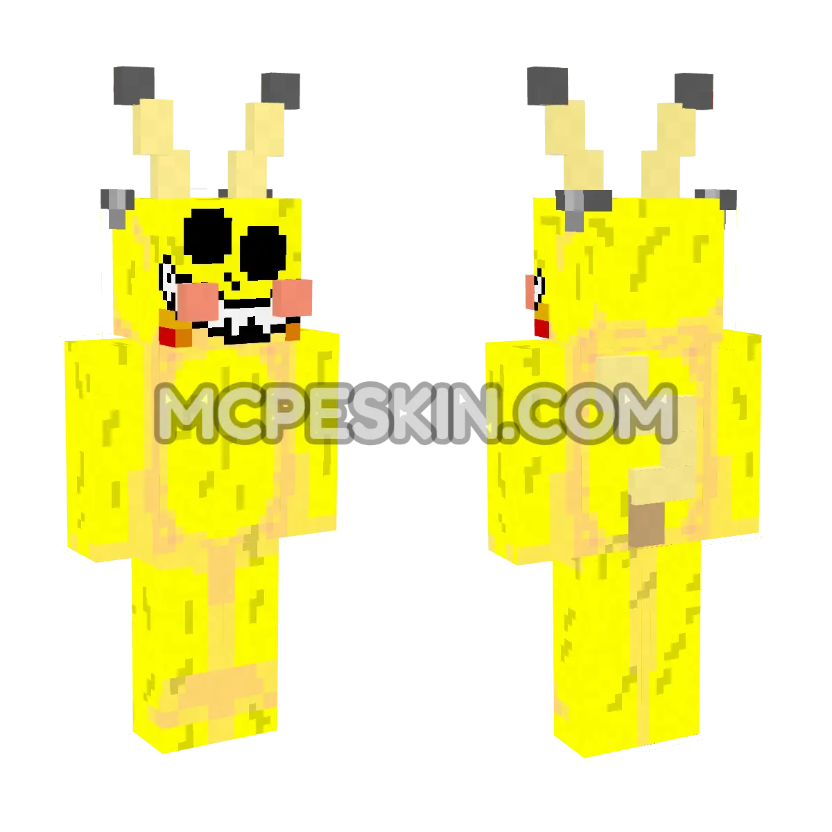 Evil Pikachu 4D Minecraft Bedrock skin