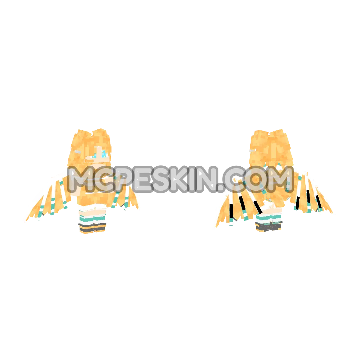 Ex-Mermaids bird 7 peinado 1 4D Minecraft Bedrock skin