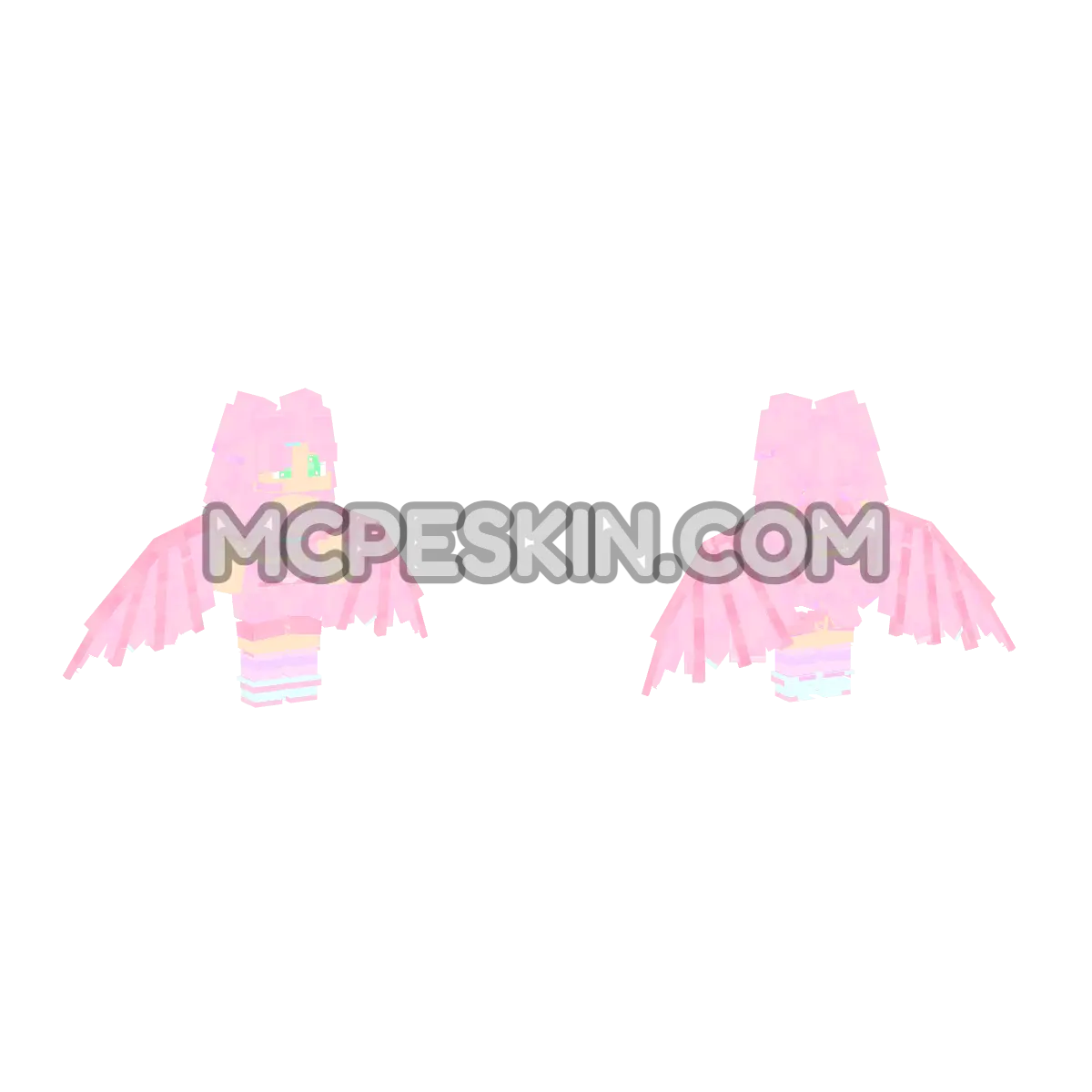 Ex-Mermaids bird 8 peinado 1 4D Minecraft Bedrock skin