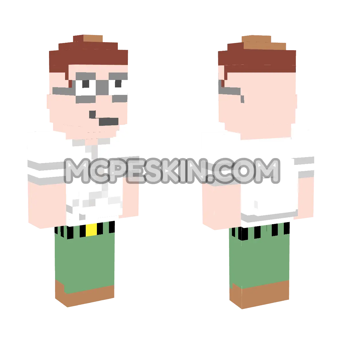 Family Guy: Peter Griffin 4D Minecraft Bedrock skin
