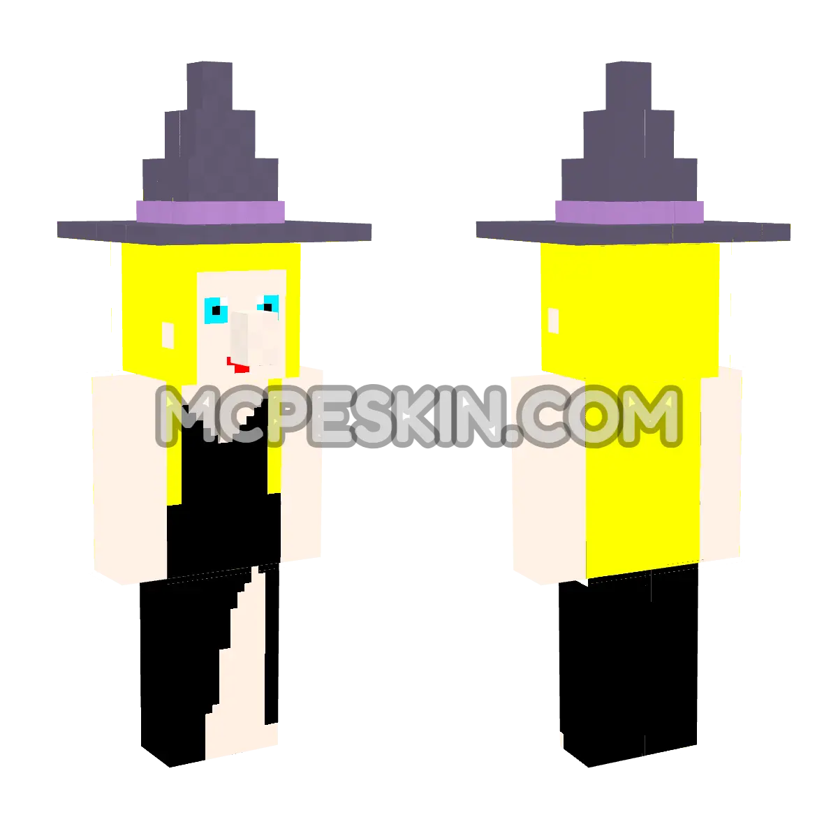 Female Witch 4D Minecraft Bedrock skin