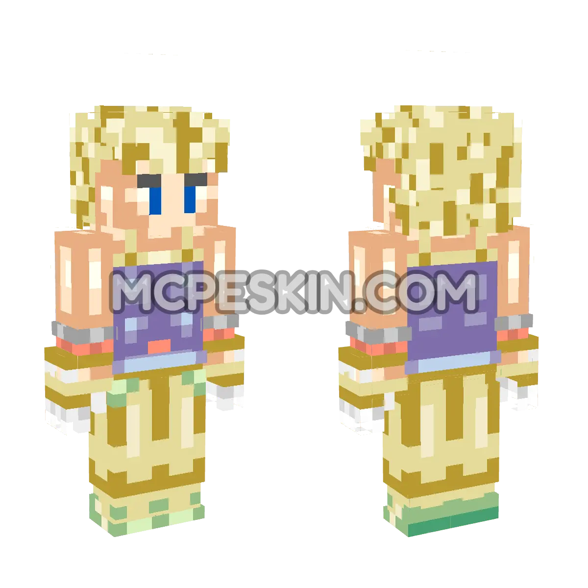 FFVI: Sabin Lene Figaro 4D Minecraft Bedrock skin