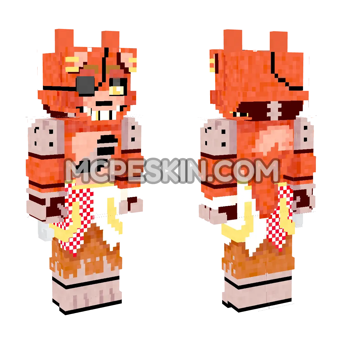 Foxy 10 4D Minecraft Bedrock skin