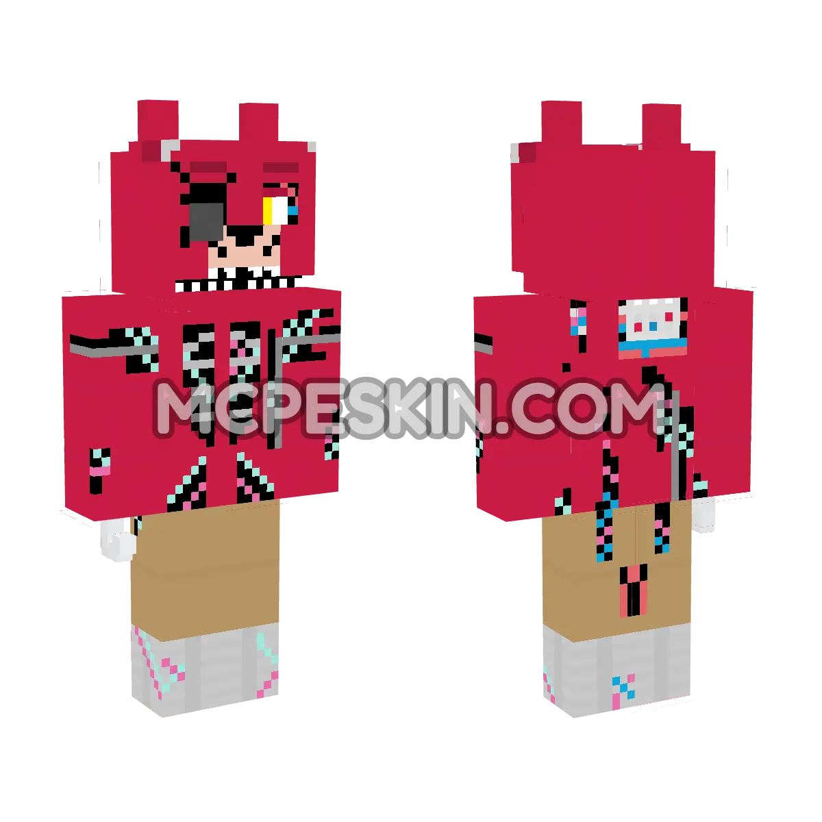 Foxy 12 4D Minecraft Bedrock skin