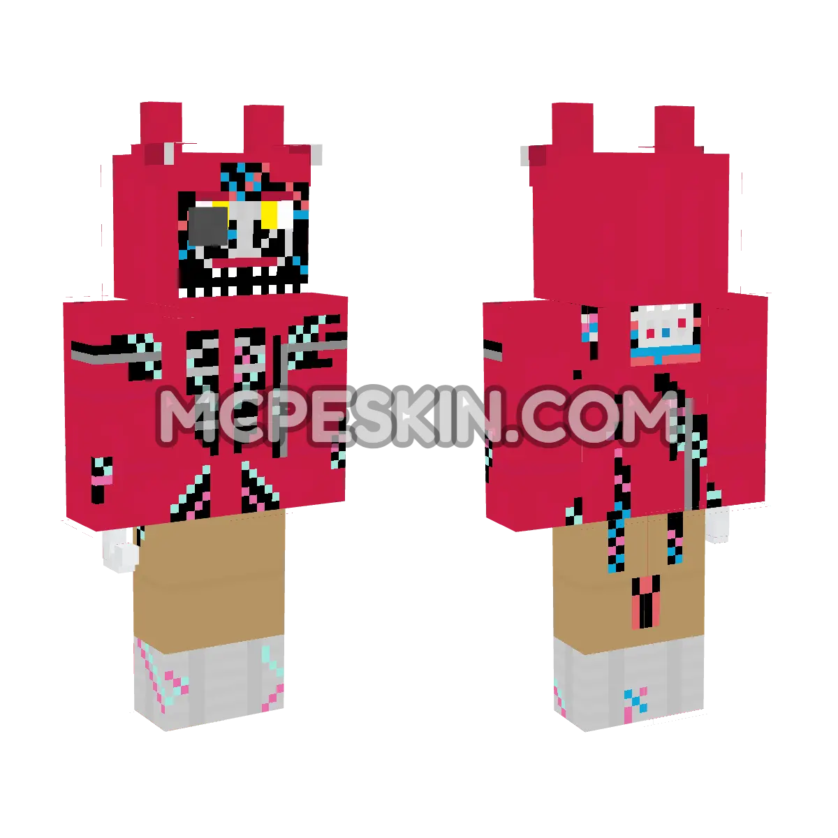 Foxy 13 4D Minecraft Bedrock skin