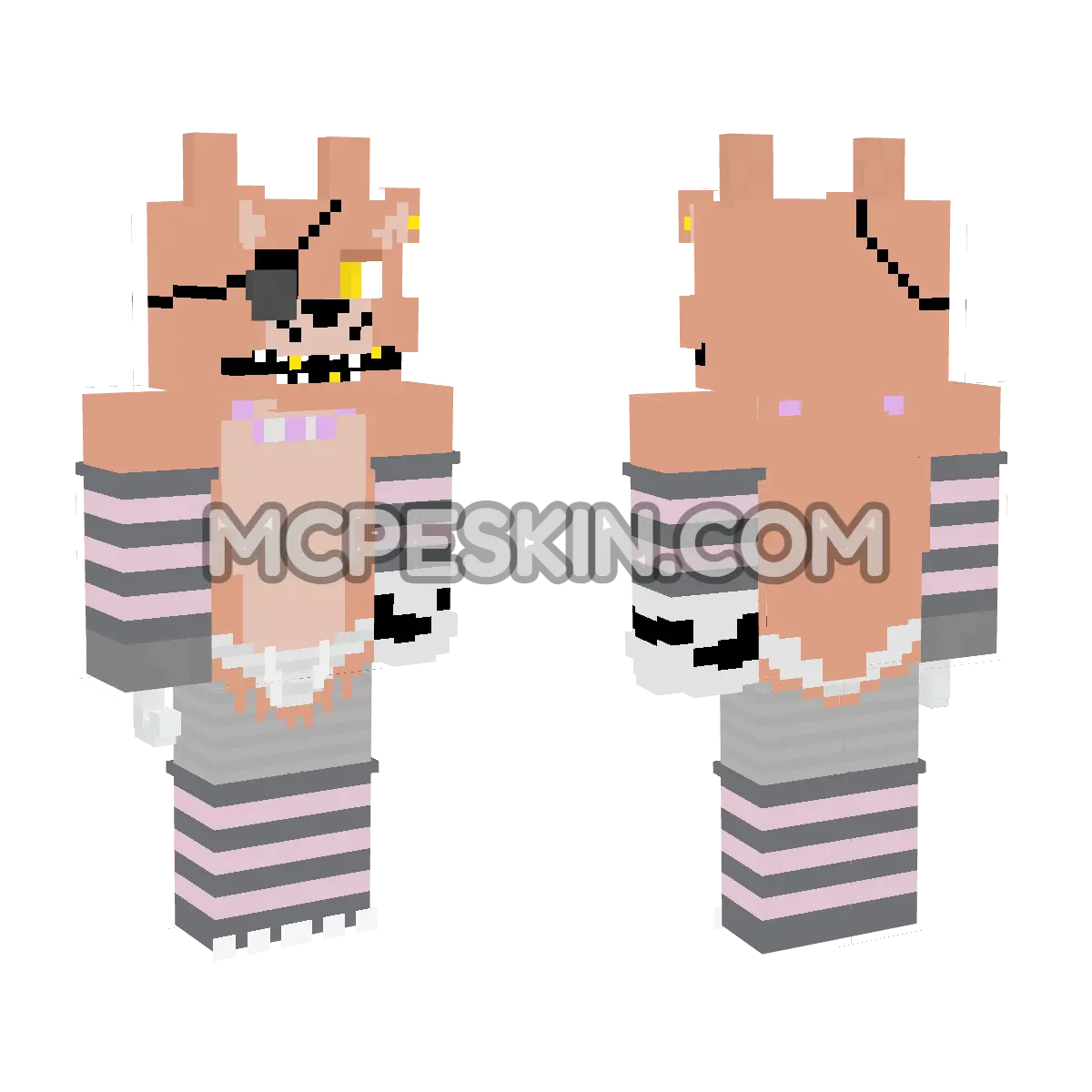 Foxy 14 4D Minecraft Bedrock skin