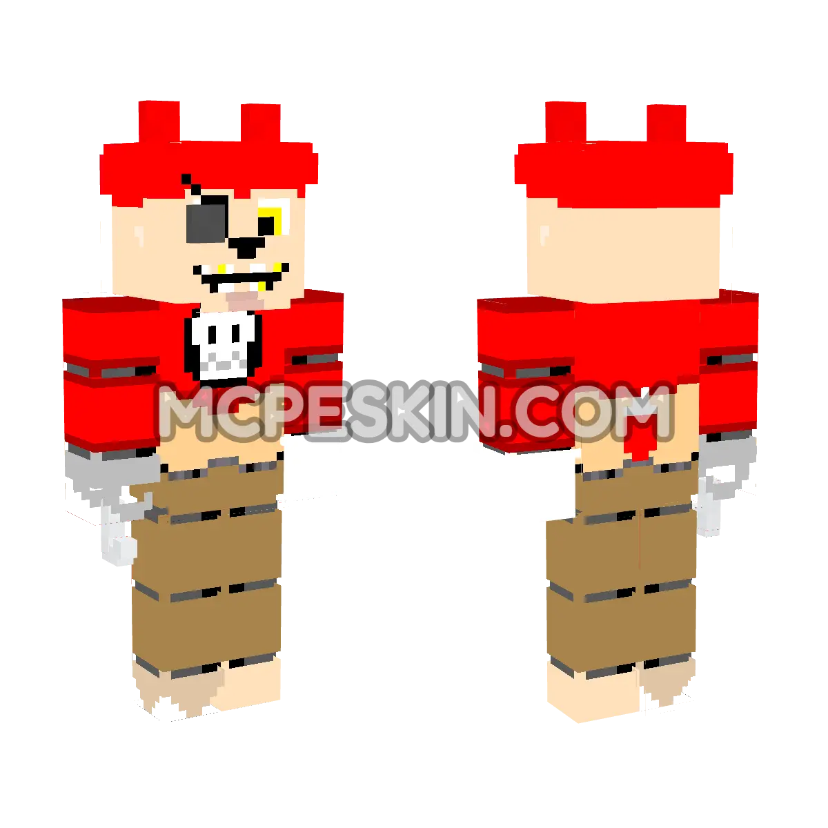 Foxy 17 4D Minecraft Bedrock skin