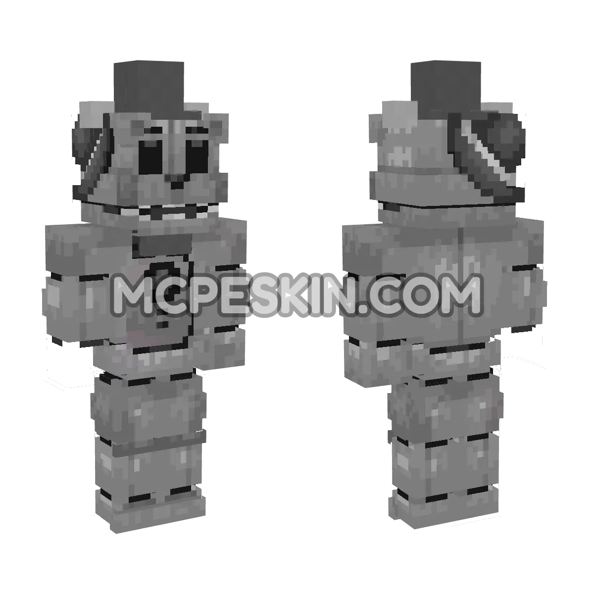 Freddy Fazbear Funtime Fnaf Robot 4D Minecraft Bedrock skin