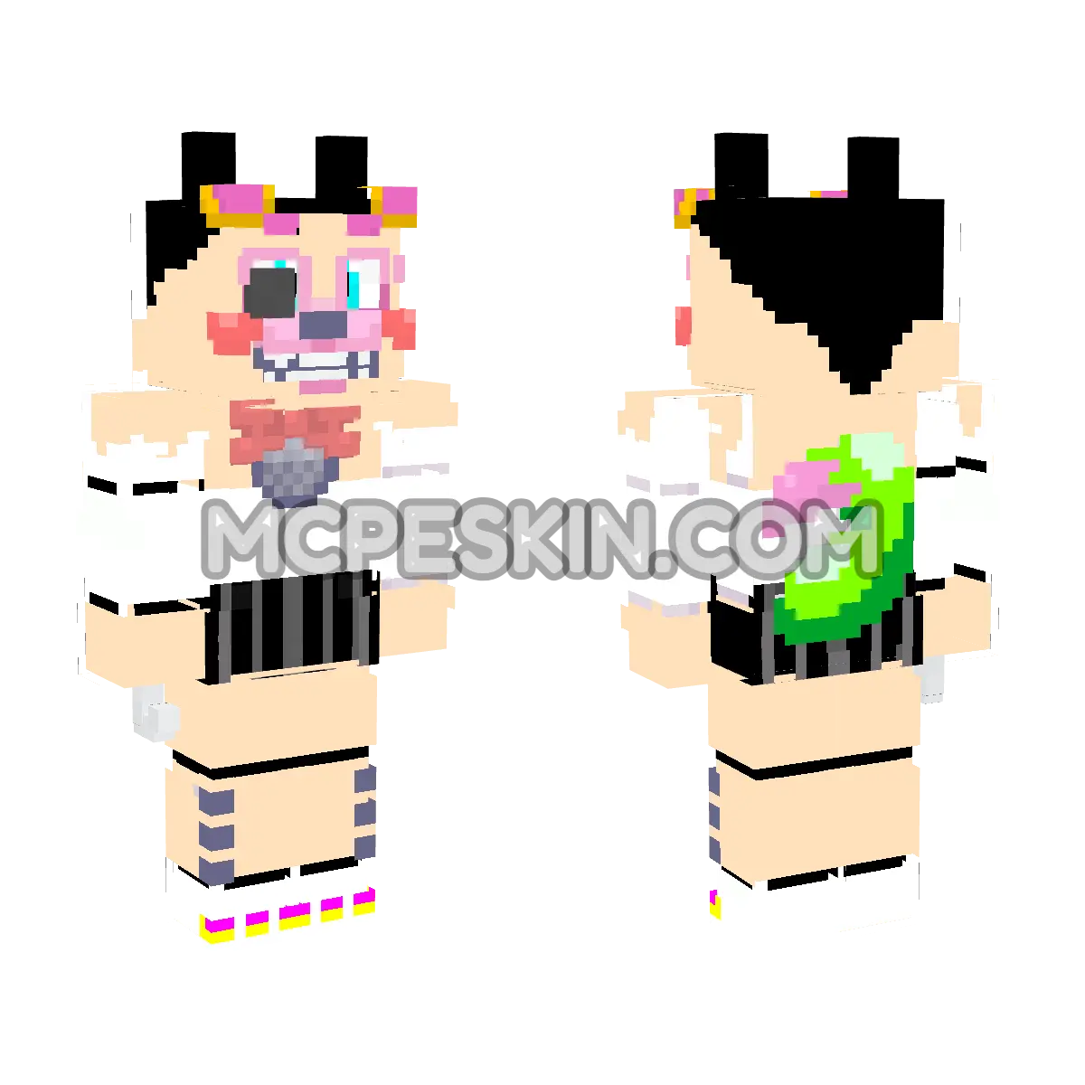 Funtime Foxy 6 4D Minecraft Bedrock skin