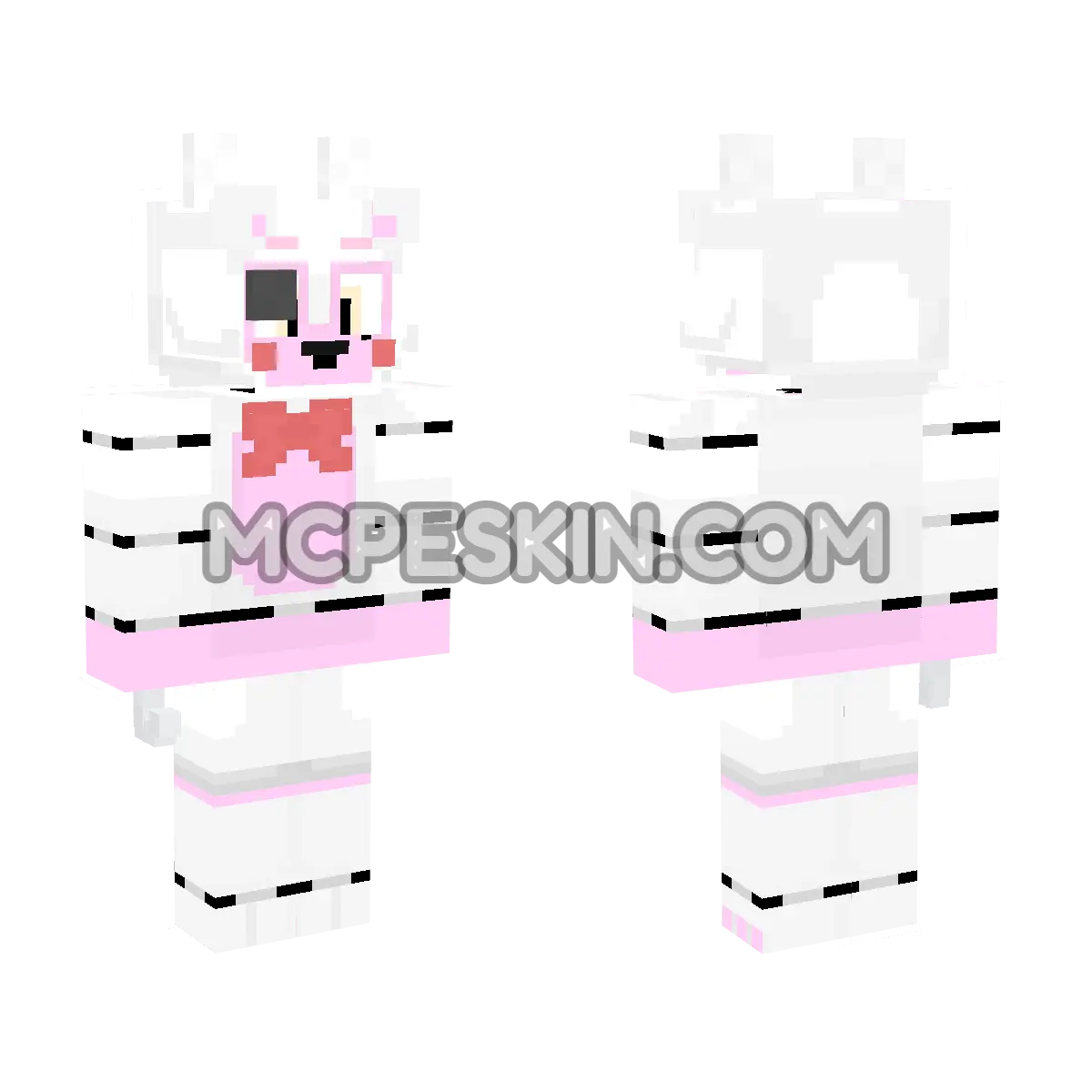 Funtime Foxy 4D Minecraft Bedrock skin