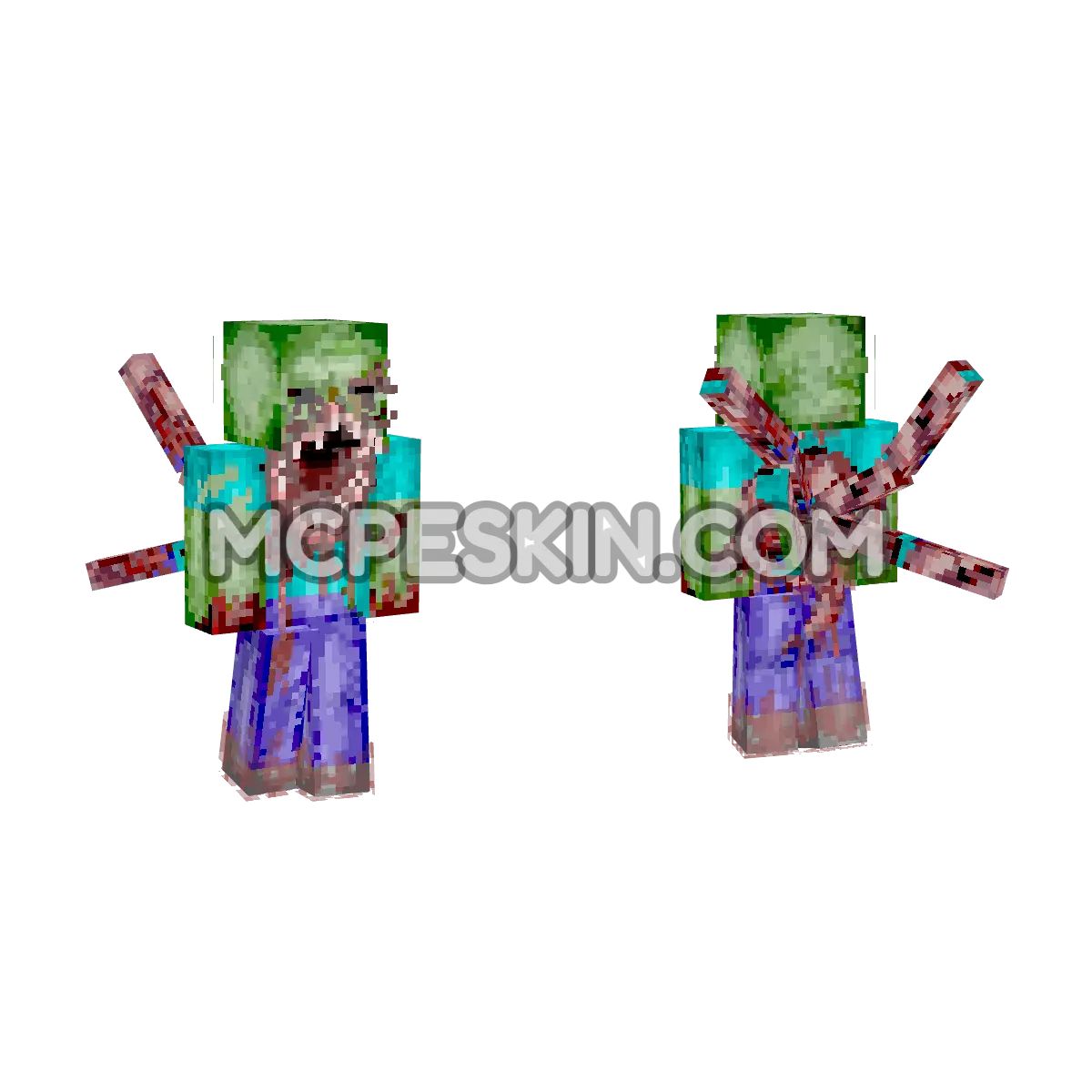 G Zombie 4D Minecraft Bedrock skin