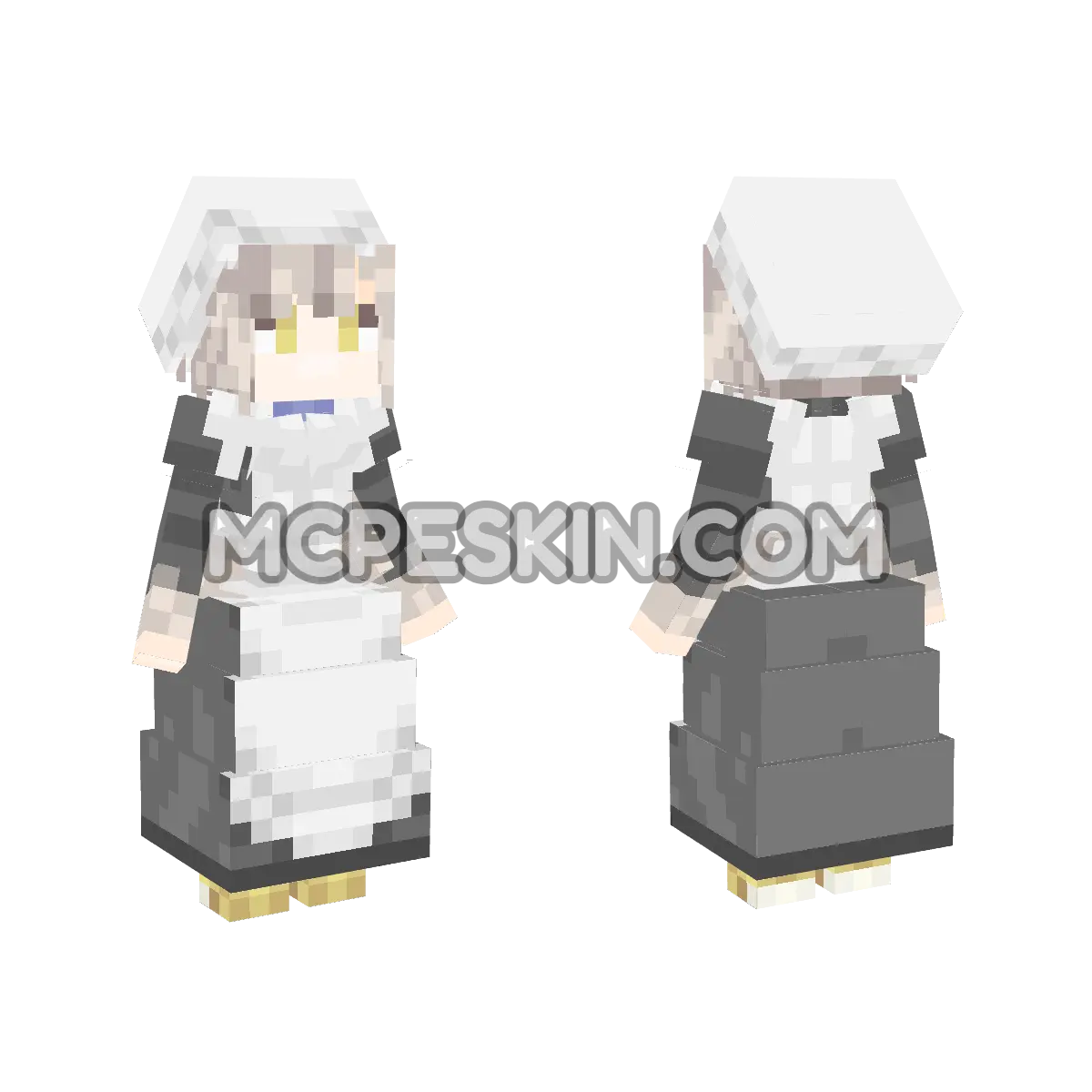 Gaia Maid 4D Minecraft Bedrock skin
