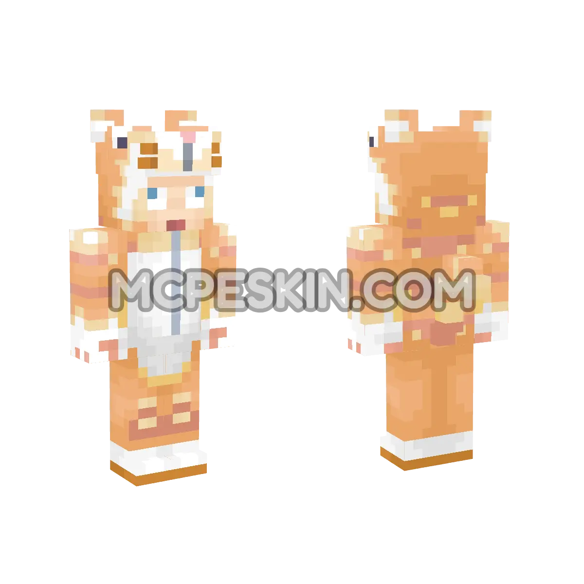 Ginger Cat 4D Minecraft Bedrock skin