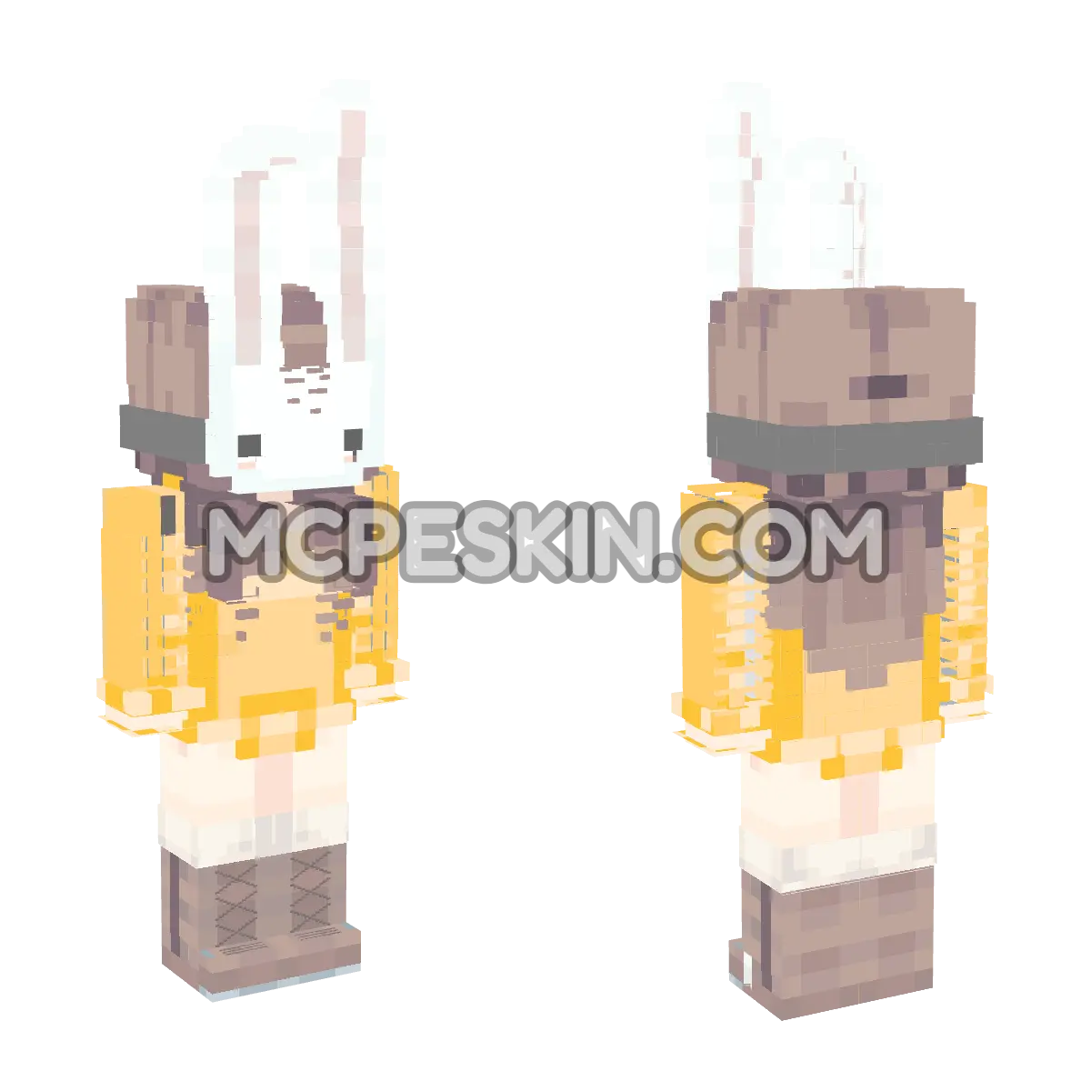 Girl Bunny PERUWU 4D Minecraft Bedrock skin