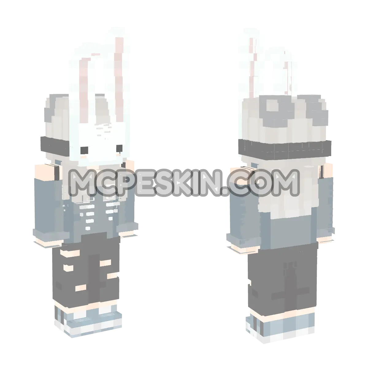 Girl Bunny UWU 4D Minecraft Bedrock skin