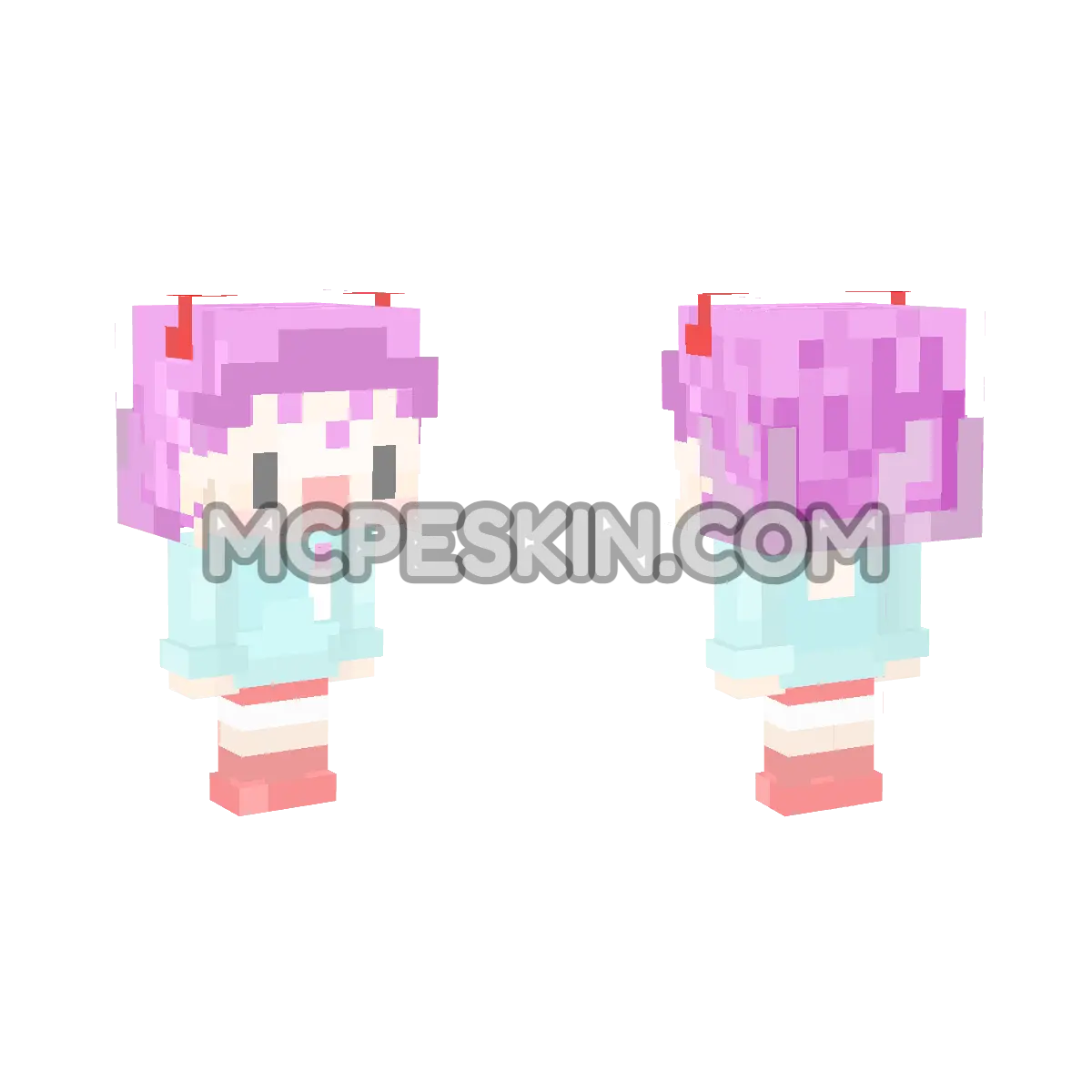 Gokinjo Boukentai: Nanako 4D Minecraft Bedrock skin